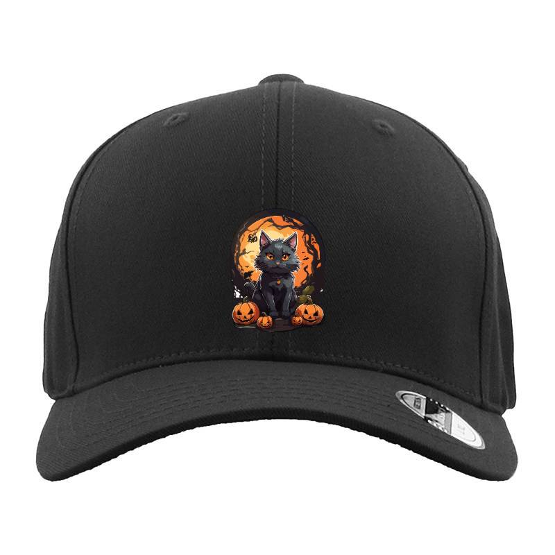 Black Cat With Halloween Ornament Hat