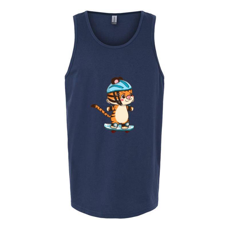 Skating Cat Tank Top T-Shirt