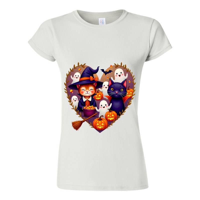 Funny Cat Halloween Doodles Heart Costume Tank Top T-Shirt
