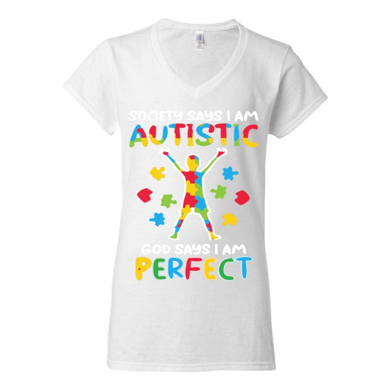 Autistic V-Neck T-Shirt