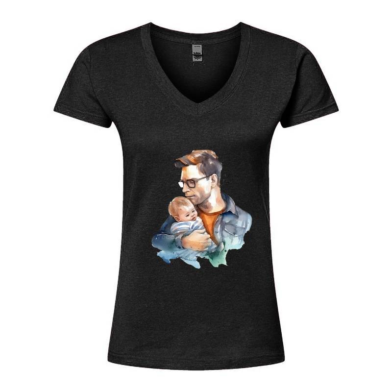 Father Child V-Neck T-Shirt