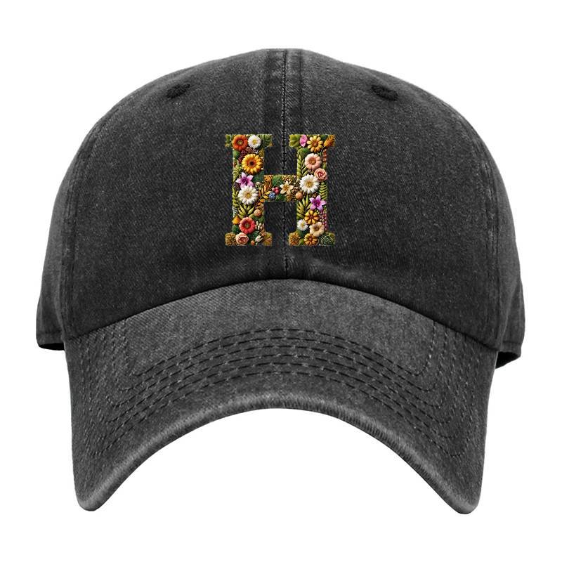 Letter H Baseball Cap