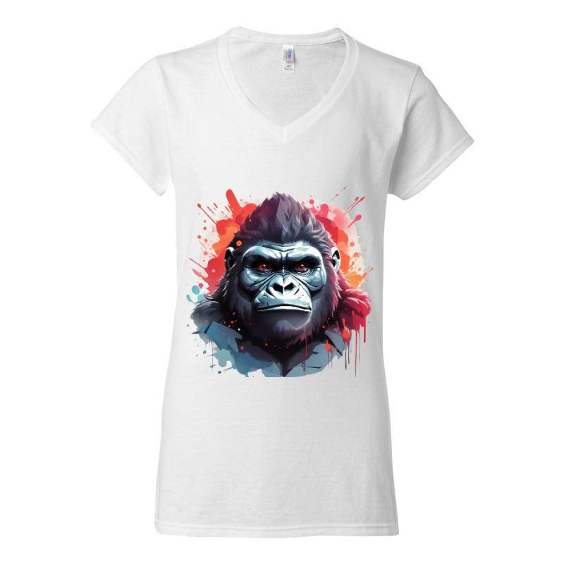 Evil Gorilla V-Neck T-Shirt