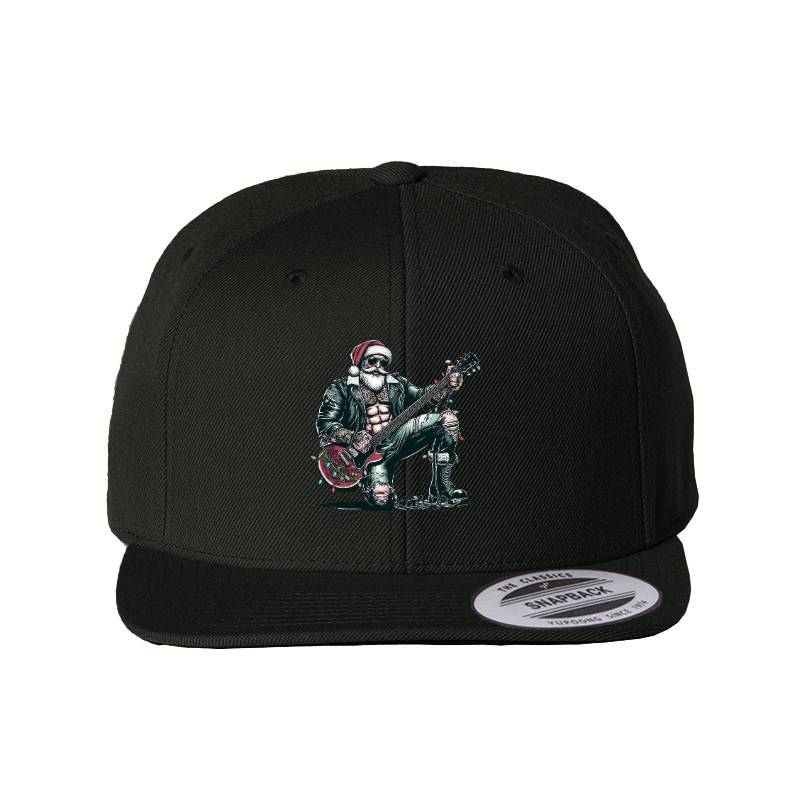 Guitar Santa Claus Snapback Cap