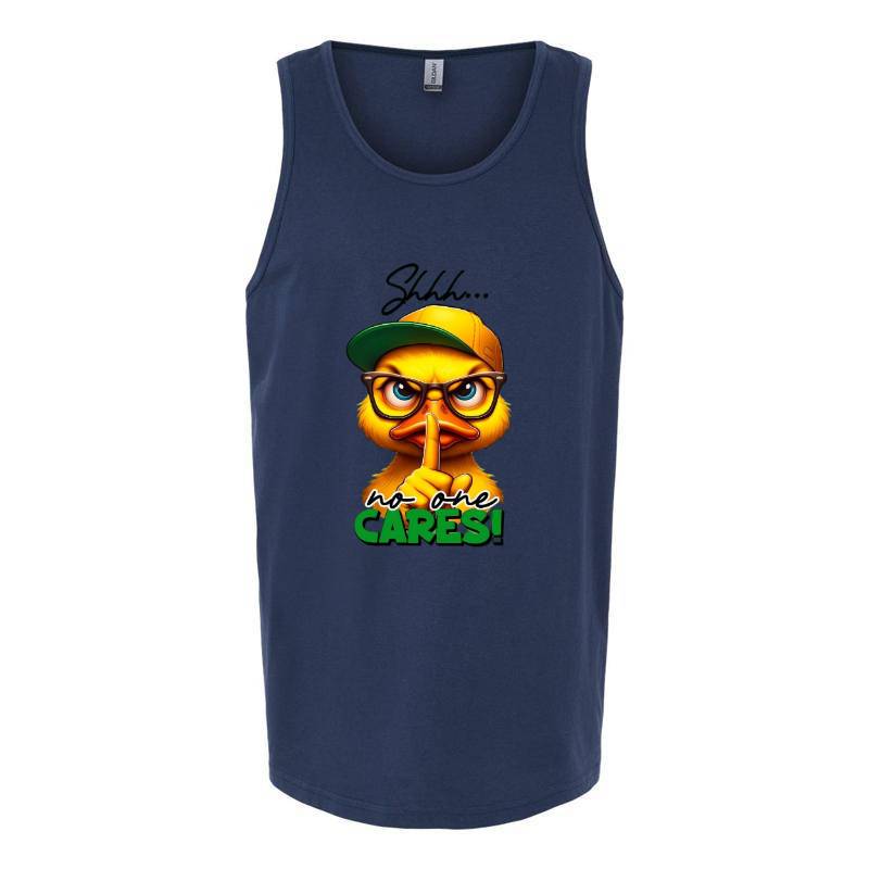 No One Cares Duck Tank Top T-Shirt
