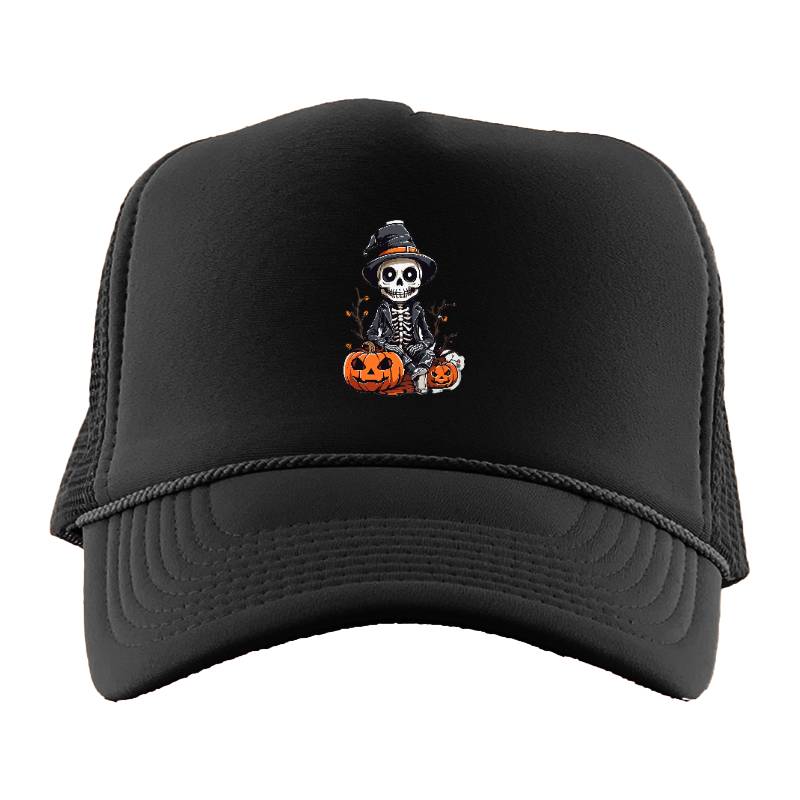 Skeleton Halloween Trucker Hat