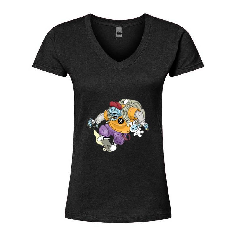 Monster Skate V-Neck T-Shirt