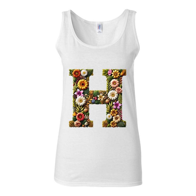 Letter H Tank Top T-Shirt
