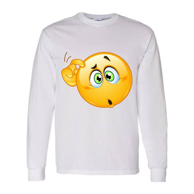 Confused Emoji Long Sleeve Shirt