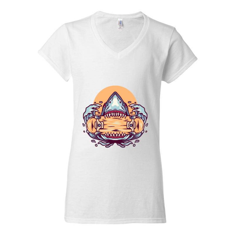 Shark V-Neck T-Shirt