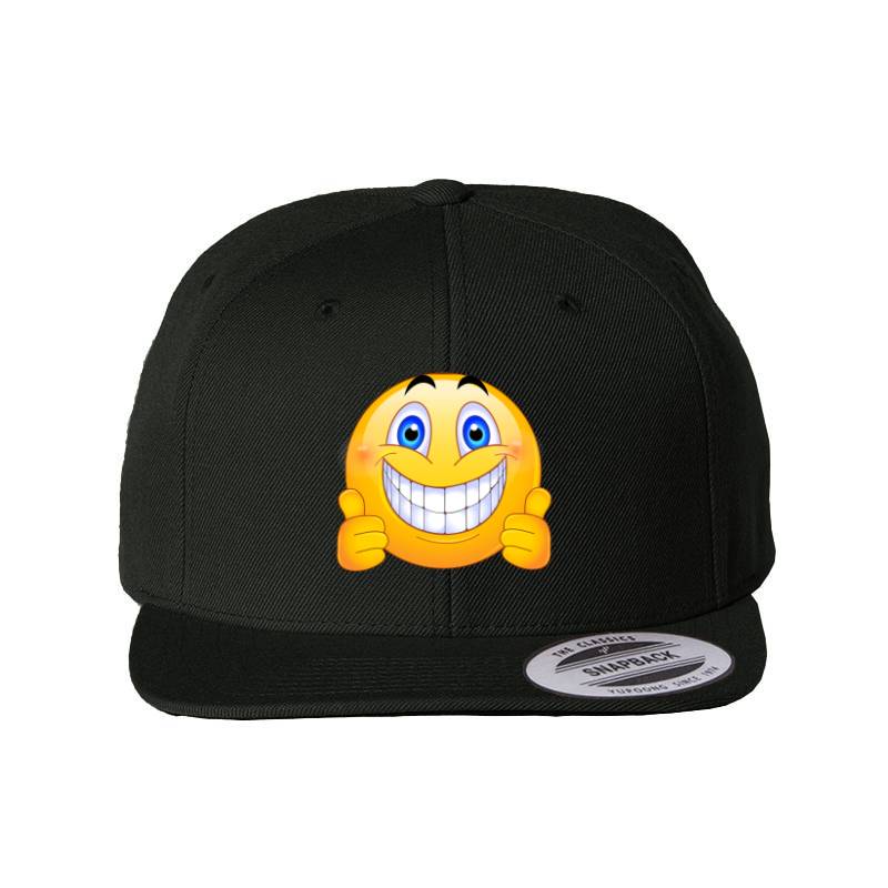 Smile Happy Yes Snapback Cap