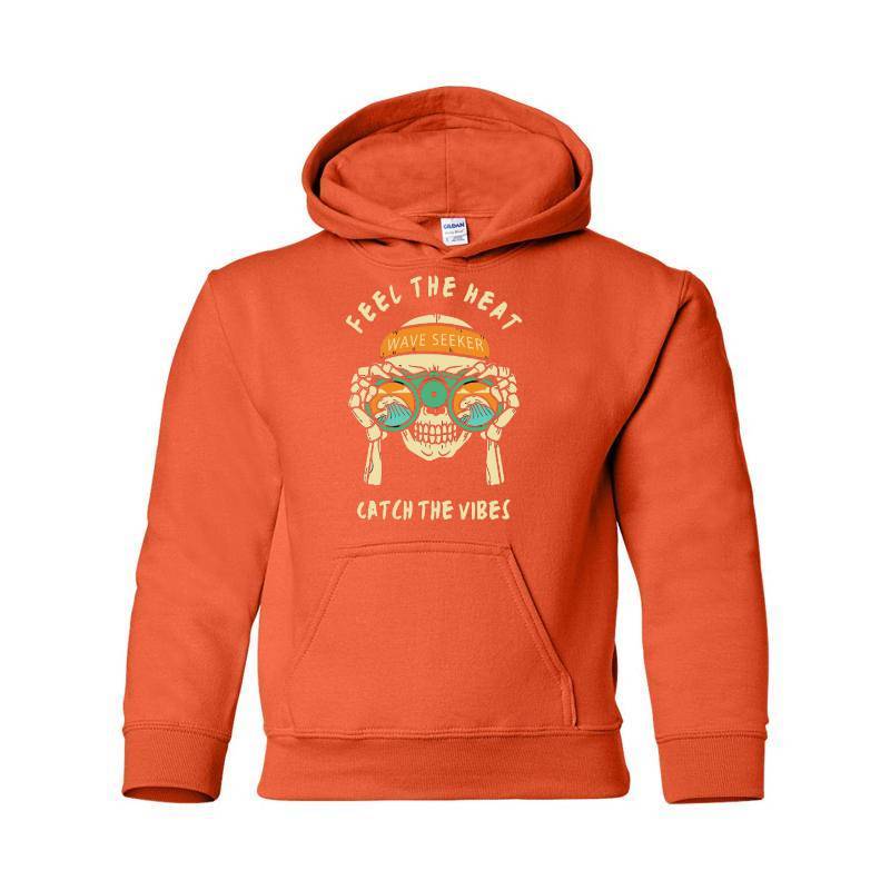 Catch The Vibes Skull Hooded Sweatshirt