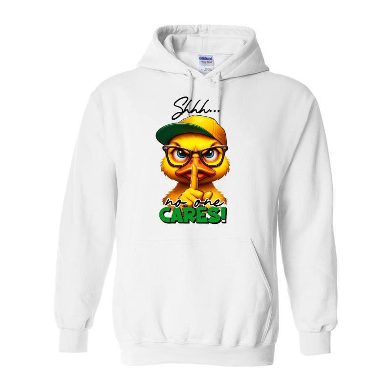 No One Cares Duck Hoodie