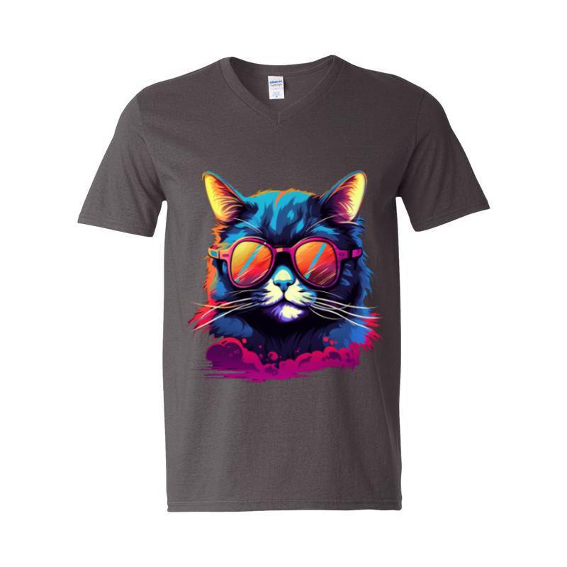 Sly Cat V-Neck T-Shirt