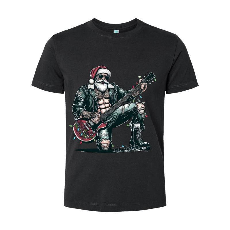 Guitar Santa Claus T-Shirt 