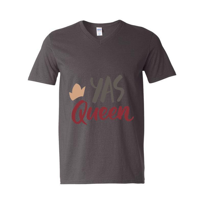 YAS QUEEN V-Neck T-Shirt