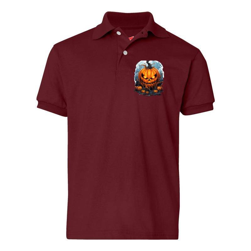 Scary Halloween Cartoon Polo T-Shirt