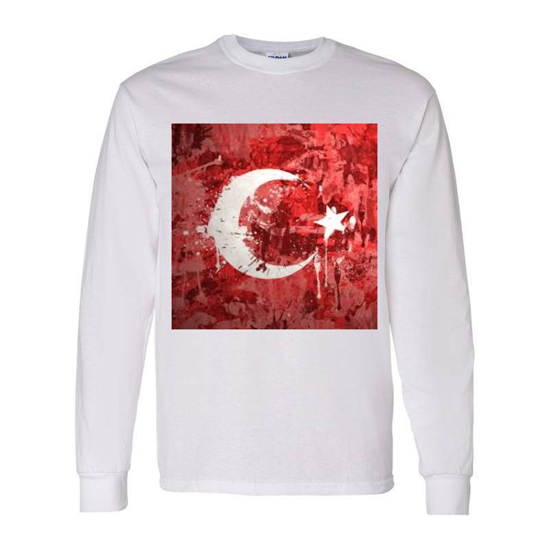 Turkiye Flag Long Sleeve Shirt