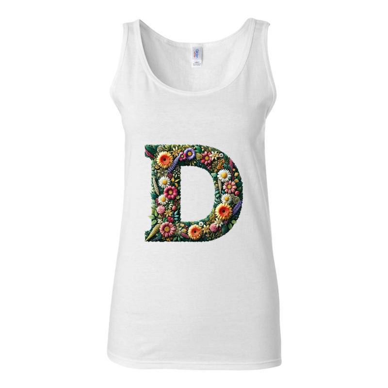 Letter D Tank Top T-Shirt