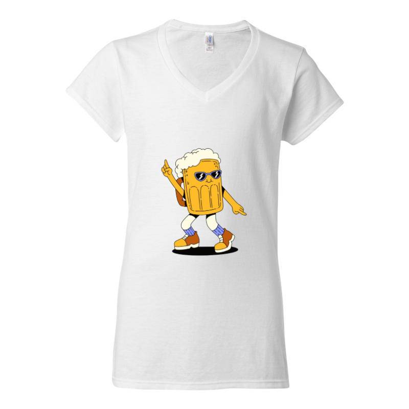 Dancing Beer V-Neck T-Shirt