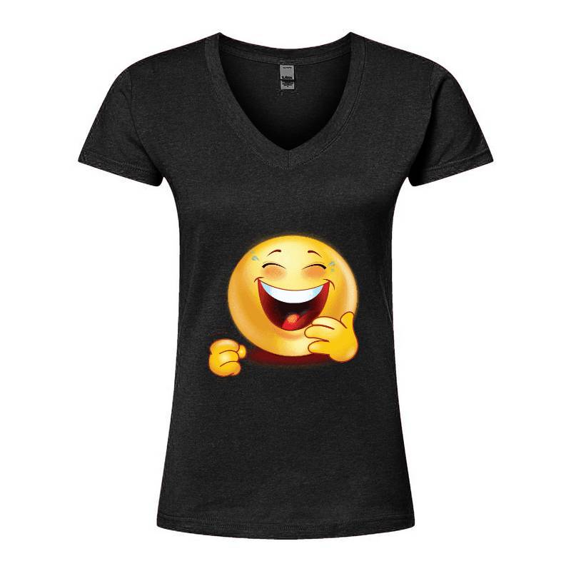 Happy Emoji V-Neck T-Shirt