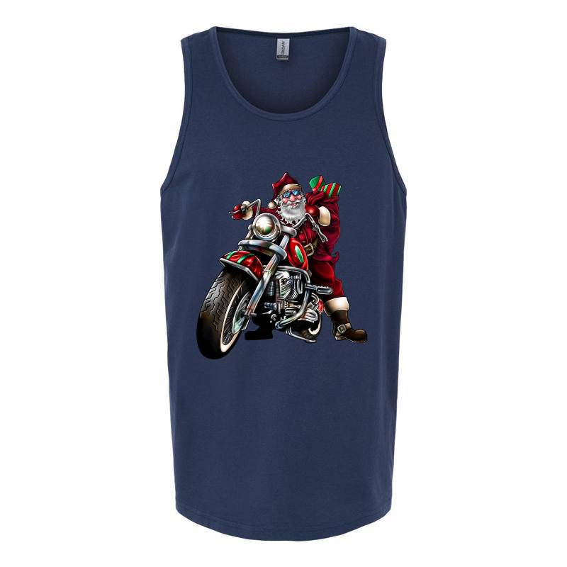 Motorcycle Santa Claus Tank Top T-Shirt