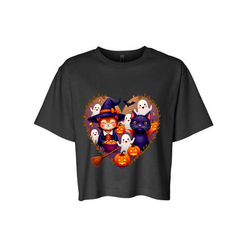 Funny Cat Halloween Doodles Heart Costume Tank Top T-Shirt