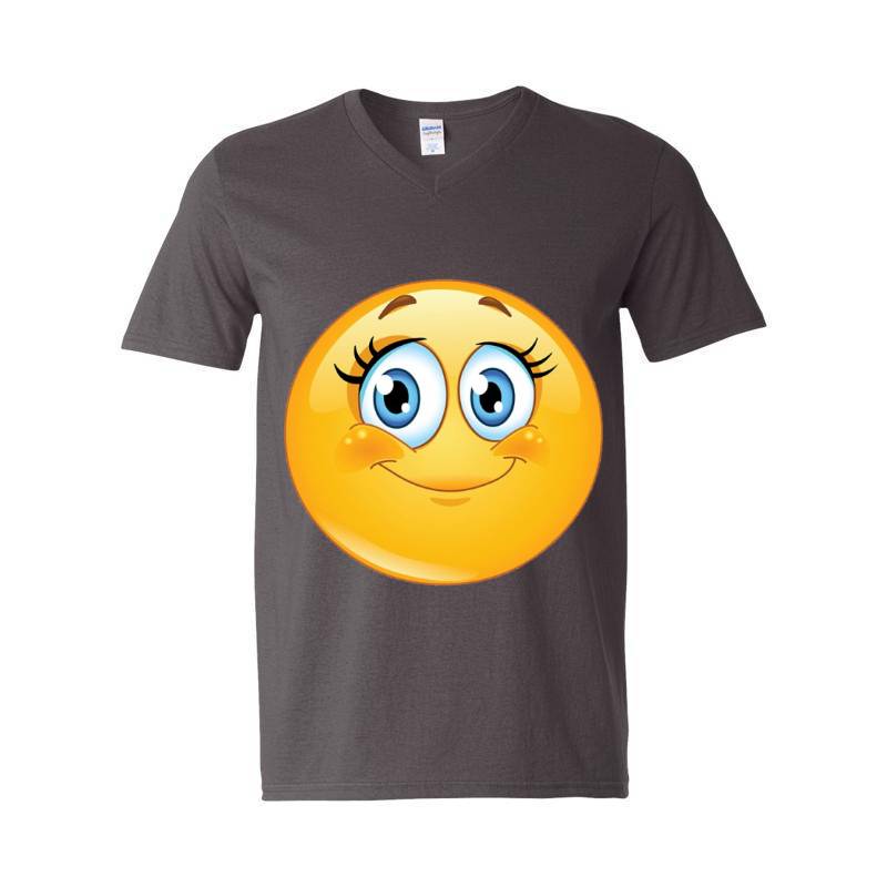 Cute Smiley Emoji V-Neck T-Shirt