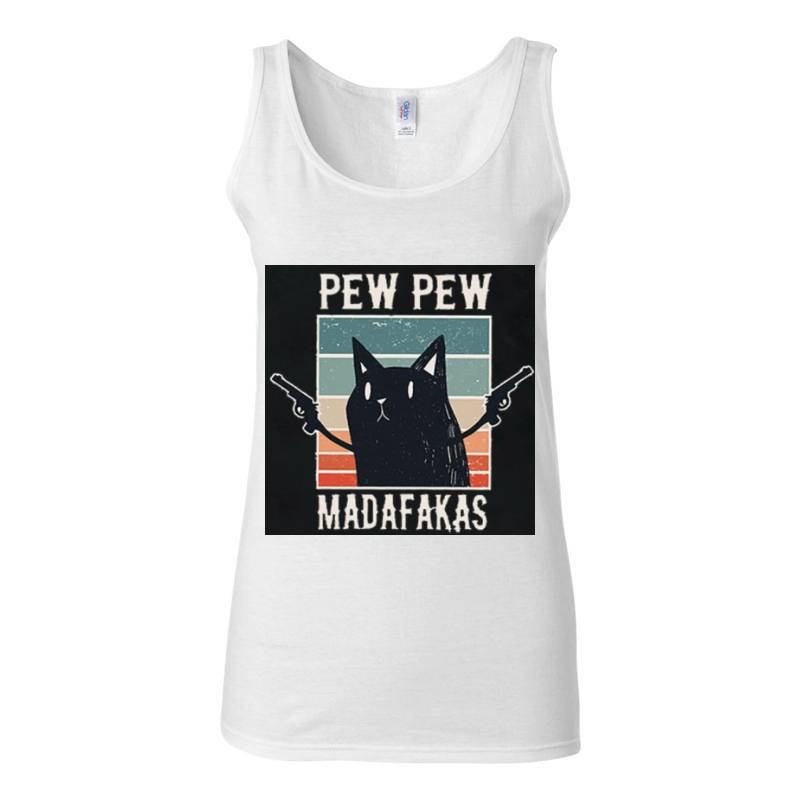 Gangster Cat Tank Top T-Shirt