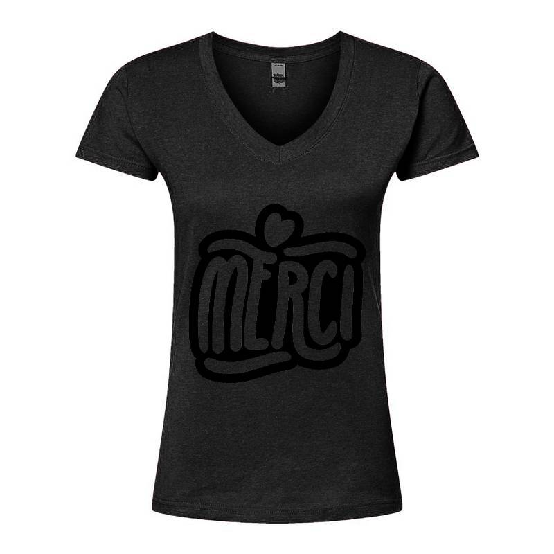 Merci V-Neck T-Shirt