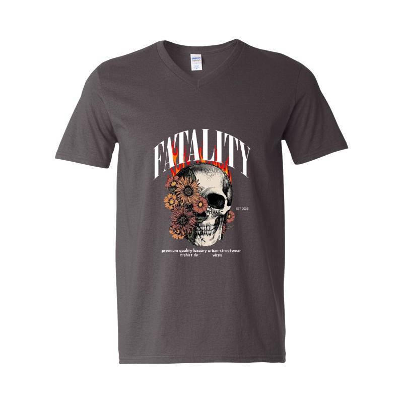 Fatality Skull V-Neck T-Shirt