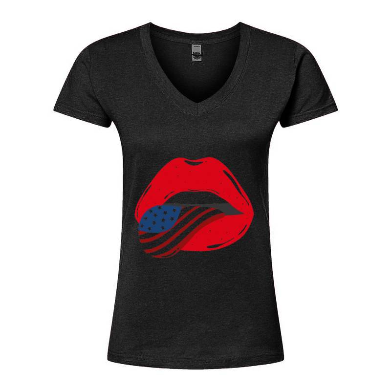 American Flag V-Neck T-Shirt
