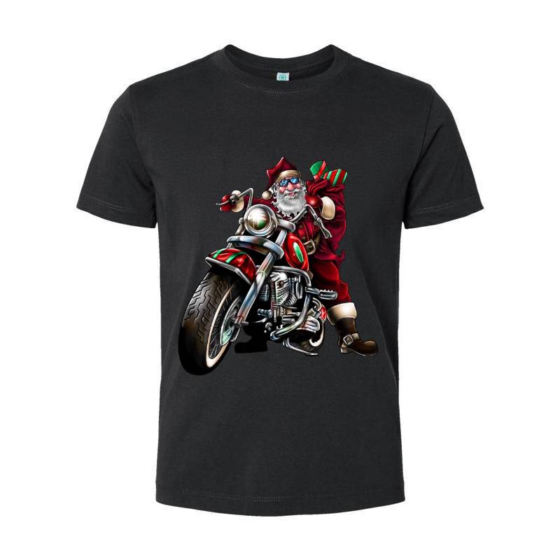 Motorcycle Santa Claus T-Shirt 