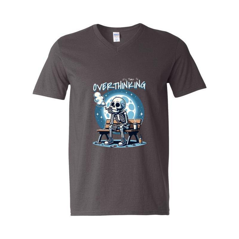 Overthink Skull V-Neck T-Shirt