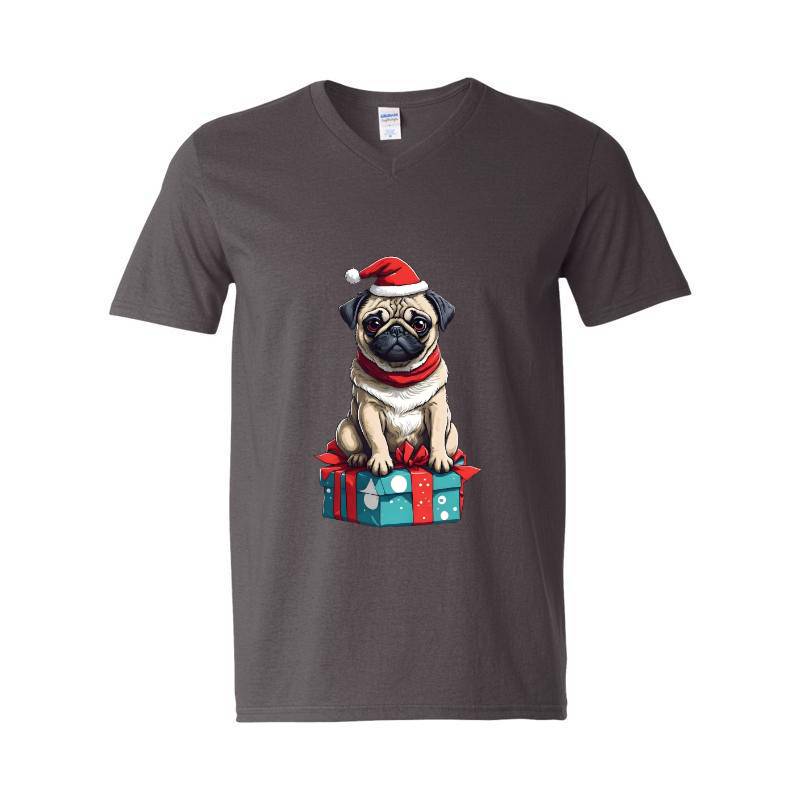 Christmas Dog V-Neck T-Shirt