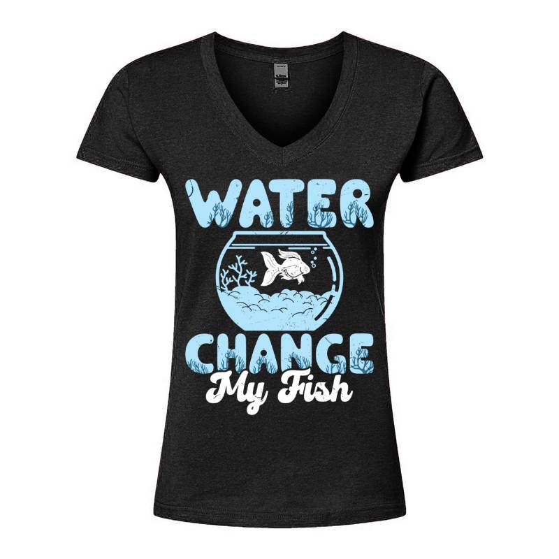 Water Change My Fish V-Neck T-Shirt