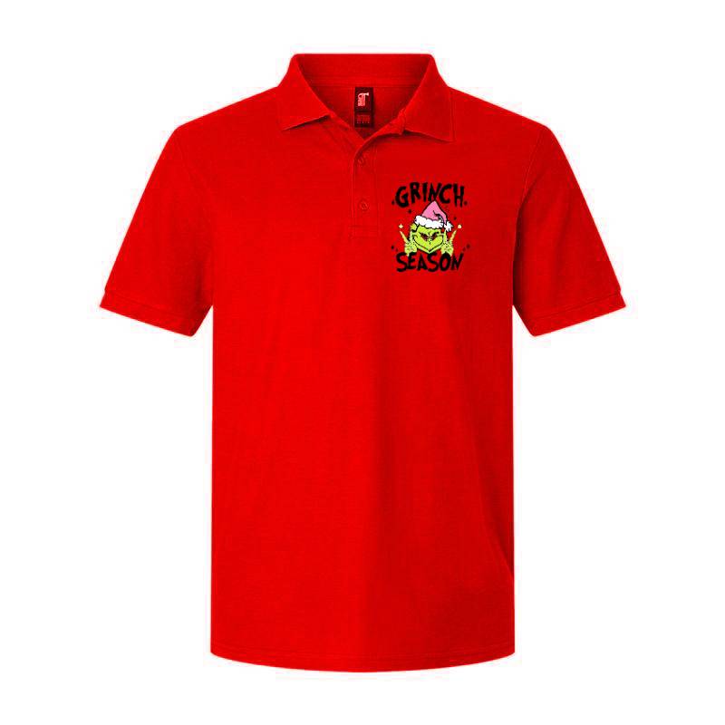 Cristmas Grinch Season Polo T-Shirt