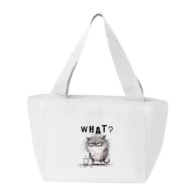 Funny Cat Coffee Sarcastic Meme Frazzled Cat Debie Cooler Bag