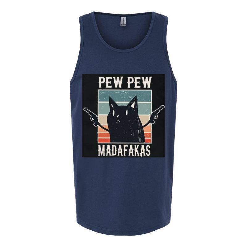 Gangster Cat Tank Top T-Shirt