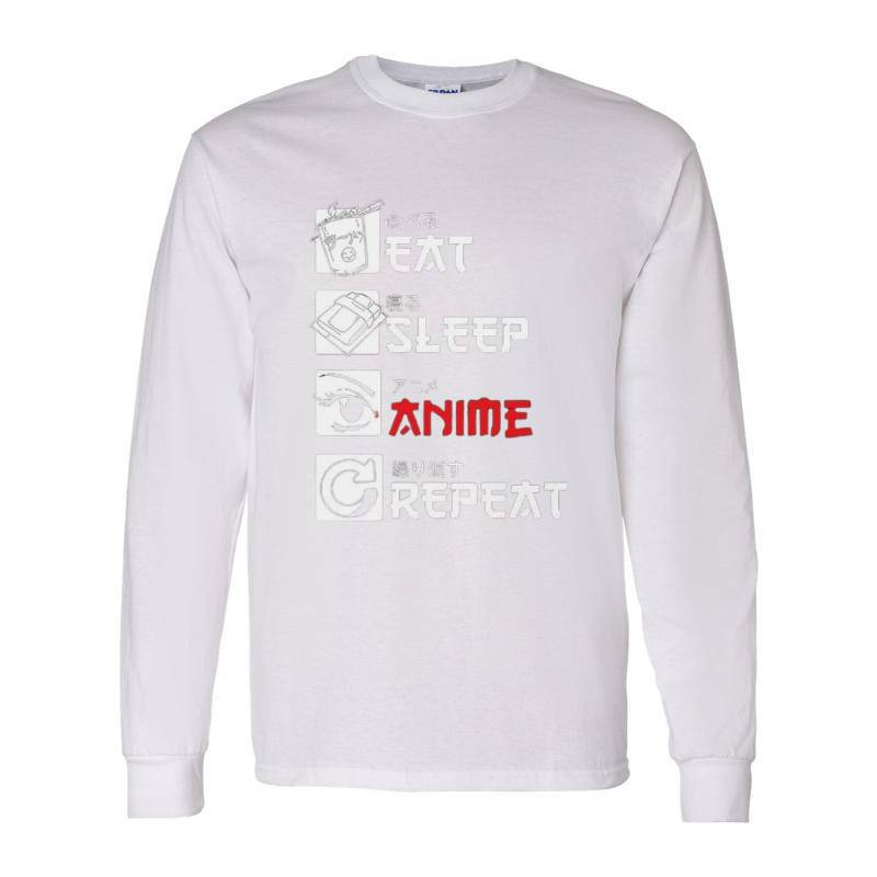 Eat Sleep Anime Repeat Long Sleeve Shirt
