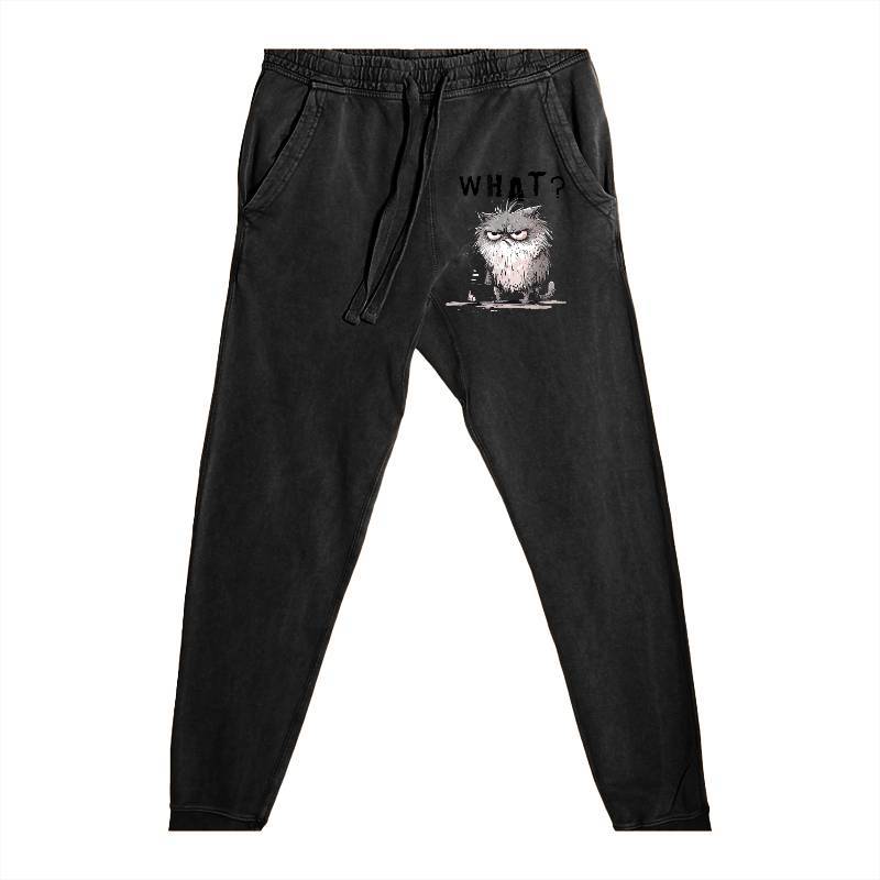Funny Cat Coffee Sarcastic Meme Frazzled Cat Debie Jogger
