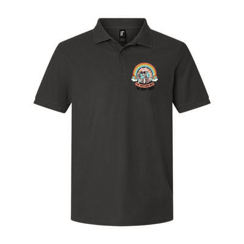Rainbow Skull Polo T-Shirt