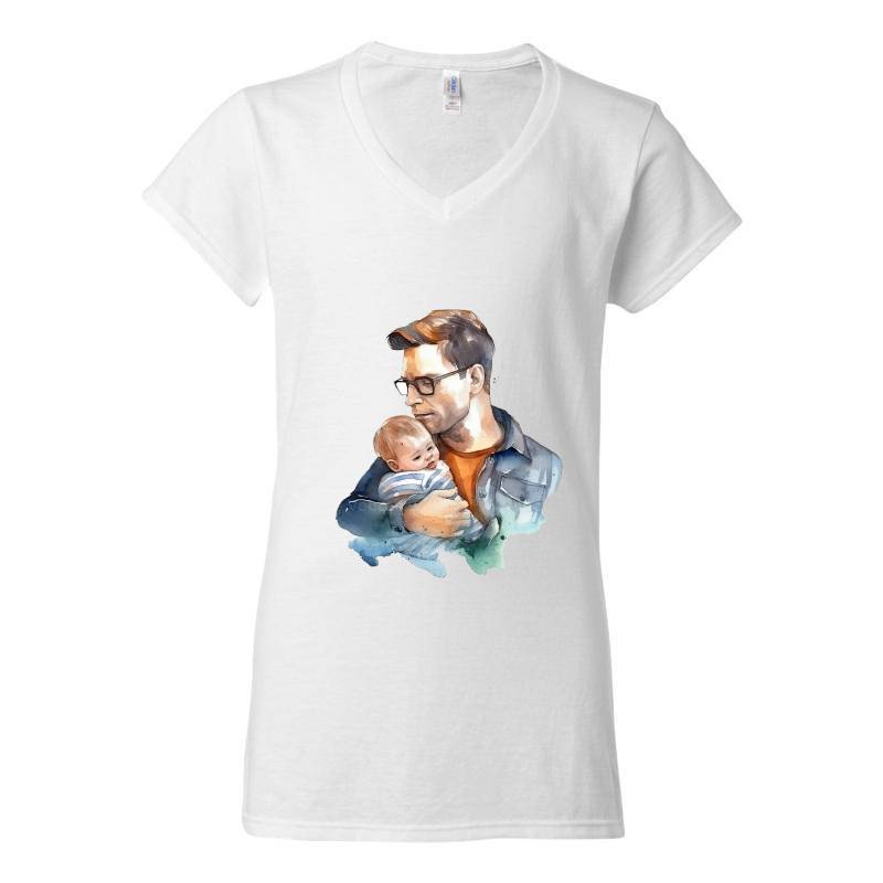 Father Child V-Neck T-Shirt