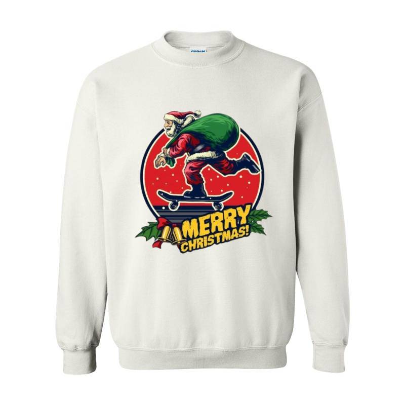 Skate Santa Claus Crewneck Sweatshirt 