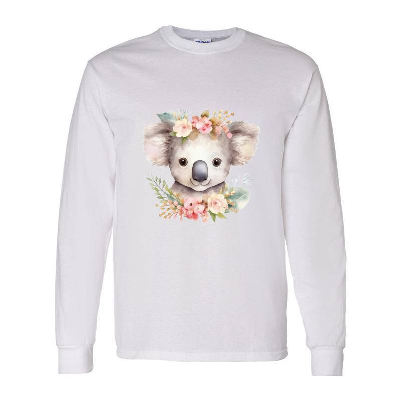 Koala with flower Long Sleeve Shirt