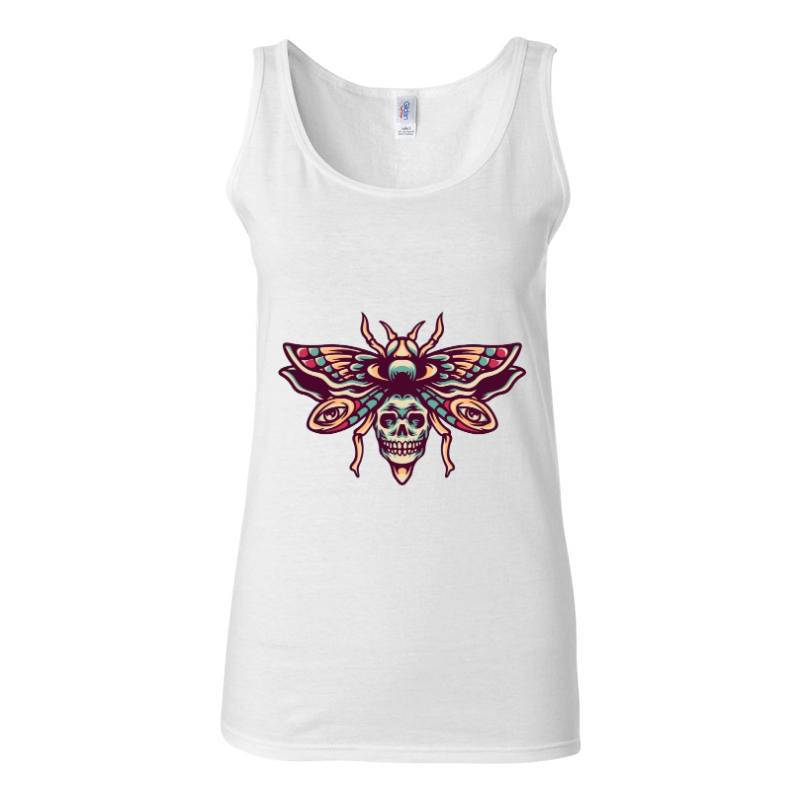 Butterfly Skull Tank Top T-Shirt