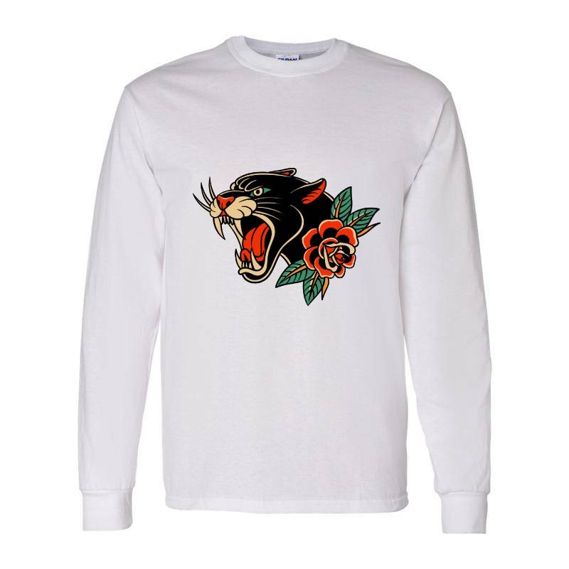 Rose and Tiger Long Sleeve Shirt