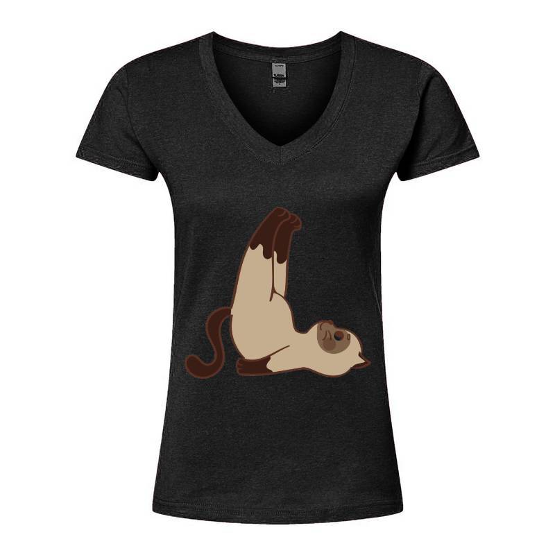 Cat V-Neck T-Shirt