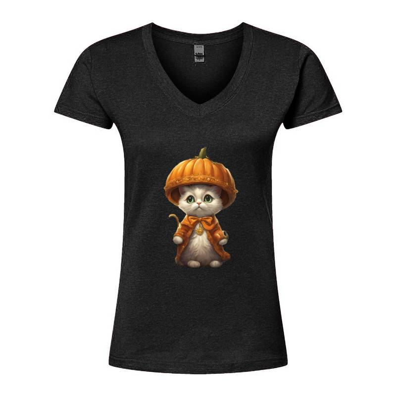 Cat Pupking Hats V-Neck T-Shirt