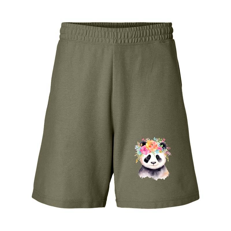 Panda with flowers Short